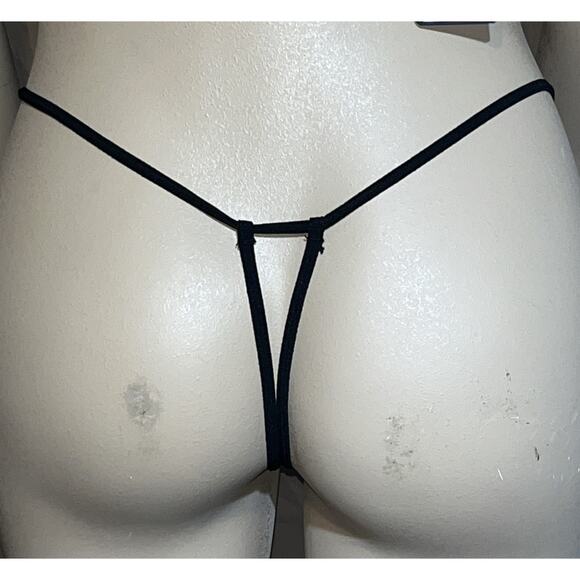 Pinup Doll Lace Bralette & G-String Set Women SexyLingerie Underwear Black Large - Picture 6 of 11